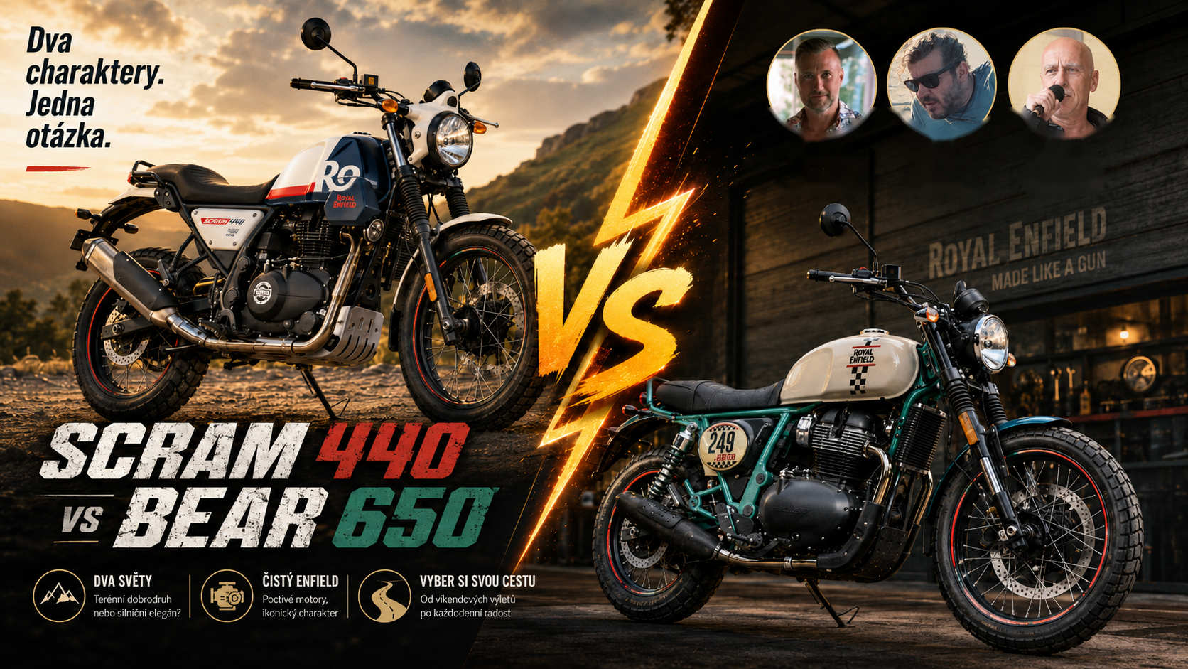 Scram 440 vs Bear 650: lehčí dobrodruh, nebo silnější medvěd?