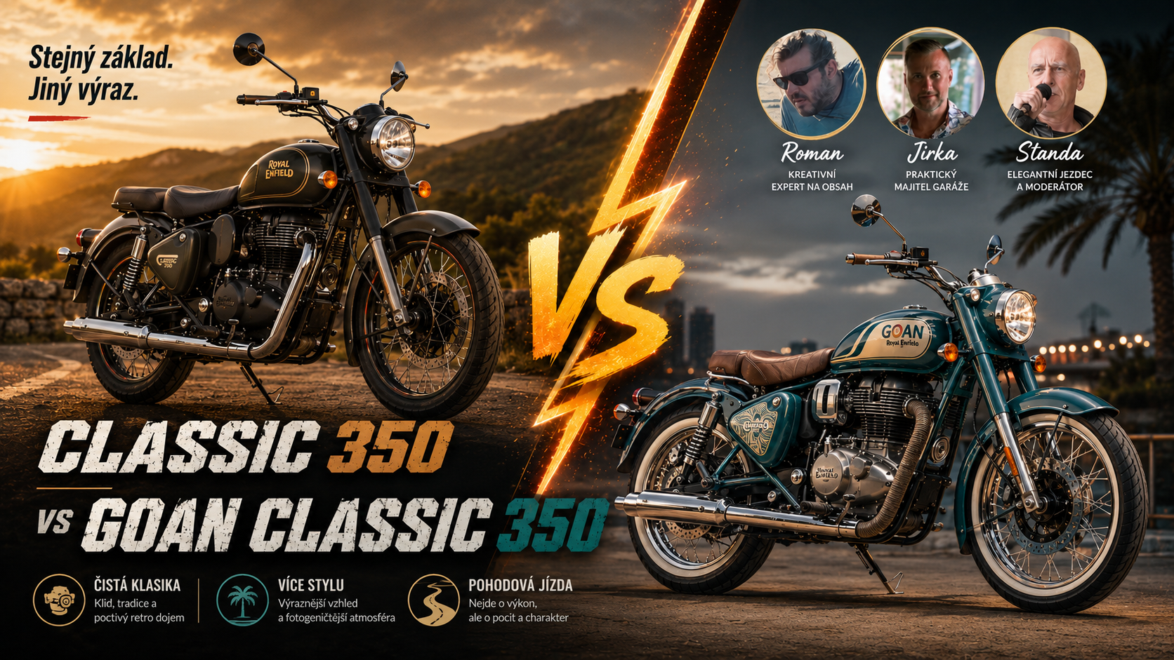 Classic 350 vs Goan Classic 350: stejný základ, jiný výraz